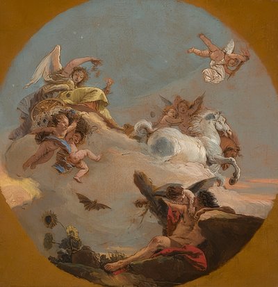 The Chariot of Aurora. Circa 1734 by Giovanni Battista Tiepolo