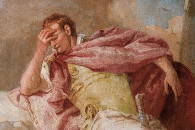 (detail) Aeneid, from Mercury Exhorting Aeneas to Leave Carthage, from the Room of the Aeneid in the Palazzina, 1757 by Giovanni Battista Tiepolo