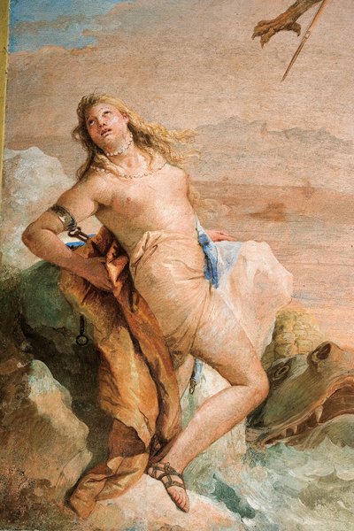 Angelica from Ruggero Freeing Angelica (detail) by Giovanni Battista Tiepolo