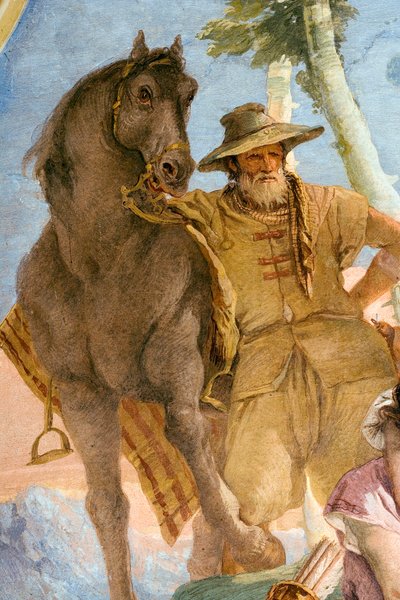 Peasant from Angelica Coming to the Aid of the Wounded Medoro (detail) by Giovanni Battista Tiepolo