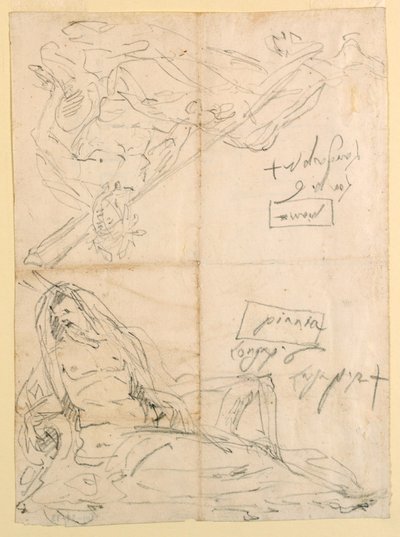 Two Sketches of River Gods, ca. 1750 by Giovanni Battista Tiepolo