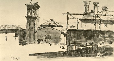 Group of Buildings by Giovanni Battista Tiepolo