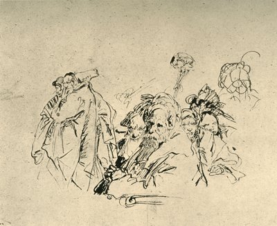 Group of Orientals, mid 18th Century, 1928 by Giovanni Battista Tiepolo