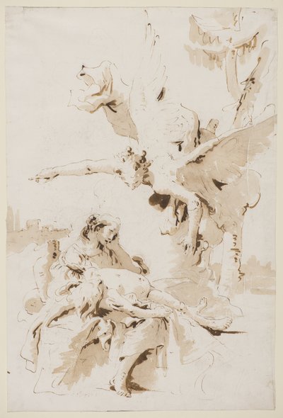Hagar and Ishmael in the Wilderness by Giovanni Battista Tiepolo