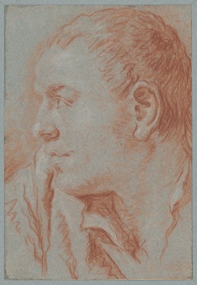 Head of a Young Man in Profile by Giovanni Battista Tiepolo