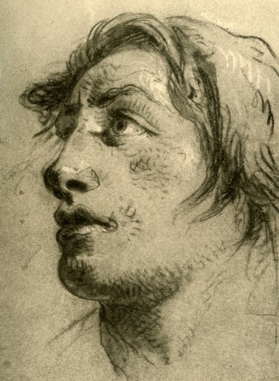 Head of a Youth, Almost in Profile and Looking Up by Giovanni Battista Tiepolo