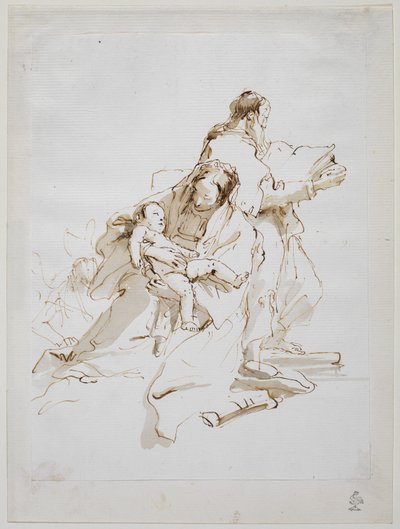 Holy Family with Saint Joseph Reading by Giovanni Battista Tiepolo