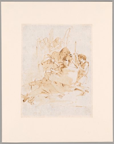 Holy Family with St. John and Two Angels by Giovanni Battista Tiepolo