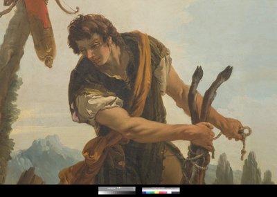 Hunter with Deer by Giovanni Battista Tiepolo