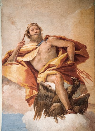 Jove the Thunderer with Eagle from the Room of Olympian Deities in the Foresteria (Guesthouse) by Giovanni Battista Tiepolo