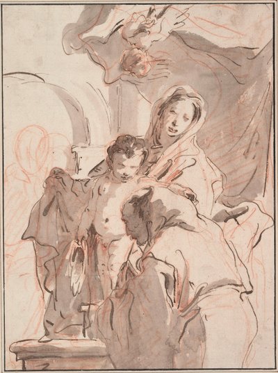 Madonna and Child with Saint by Giovanni Battista Tiepolo