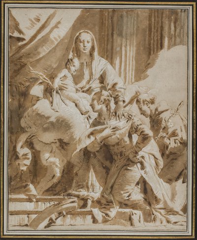 Madonna and Child with Sts Antony of Padua and Catherine of Alexandria by Giovanni Battista Tiepolo