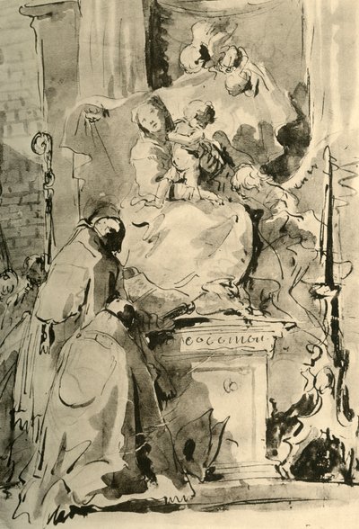Madonna enthroned and two Bishops, mid 18th century, 1928 by Giovanni Battista Tiepolo