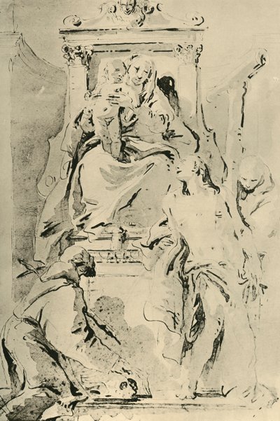 Madonna enthroned with Saints, mid 18th century by Giovanni Battista Tiepolo