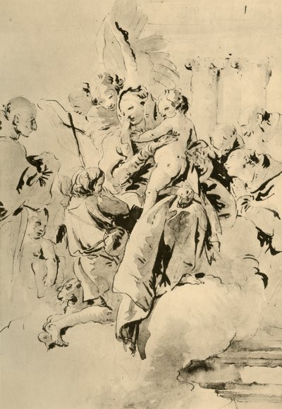 Madonna with Saints and Angels, mid 18th century, 1928 by Giovanni Battista Tiepolo
