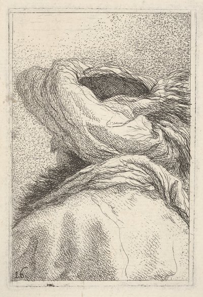 Man in a Turban, Depicted in Bust Length Format from Behind in Three-Quarters View, ca. 1770 by Giovanni Battista Tiepolo