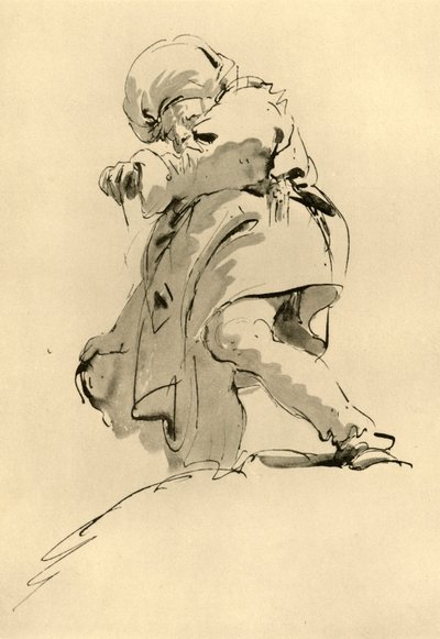 Man with Turban, mid 18th century, 1928 by Giovanni Battista Tiepolo