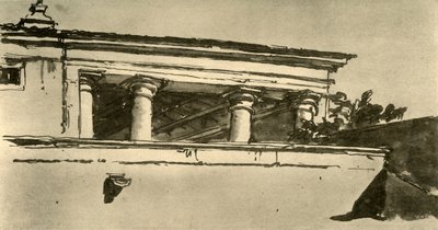 Pillar Hall of a Villa by Giovanni Battista Tiepolo