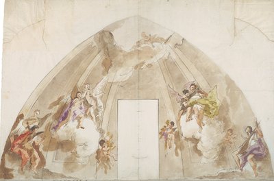 Singing and Music-Making Angels: Preparatory Drawing for the Ceiling of Udine Cathedral by Giovanni Battista Tiepolo