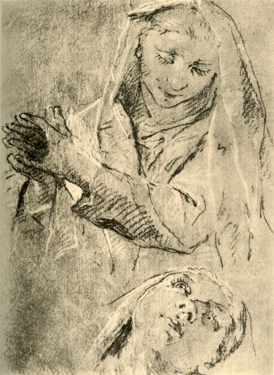 Studies of a Madonna by Giovanni Battista Tiepolo