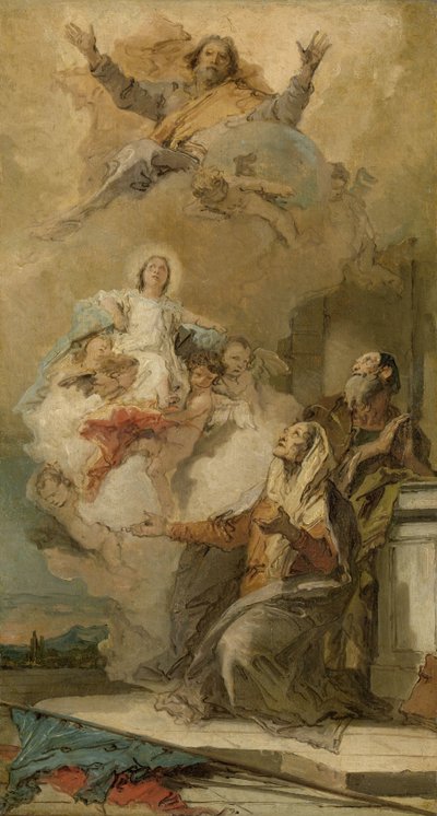 The Immaculate Conception (Joachim and Anna Receiving the Virgin Mary from God the Father) by Giovanni Battista Tiepolo