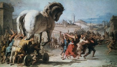 The Procession of the Trojan Horse into Troy by Giovanni Battista Tiepolo