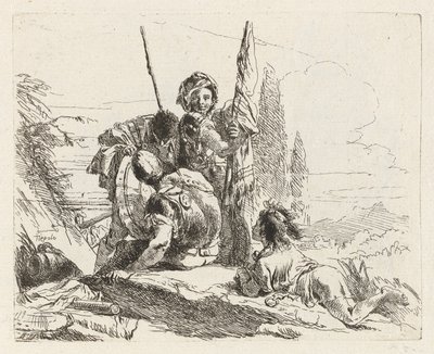 Three Soldiers and a Boy, from Various Capriccios by Giovanni Battista Tiepolo