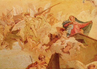 Translation of the Holy House from Nazareth to Loreto (detail) by Giovanni Battista Tiepolo