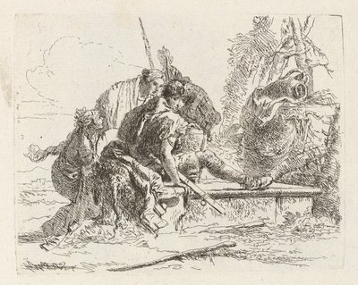 Two Soldiers and Two Women, from Various Capriccios by Giovanni Battista Tiepolo