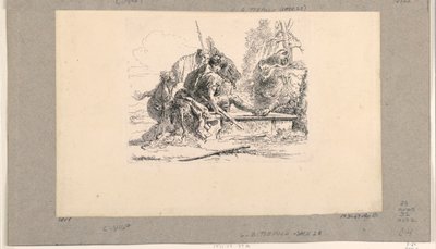 Two Soldiers and Two Women, from the Vari Capricci by Giovanni Battista Tiepolo