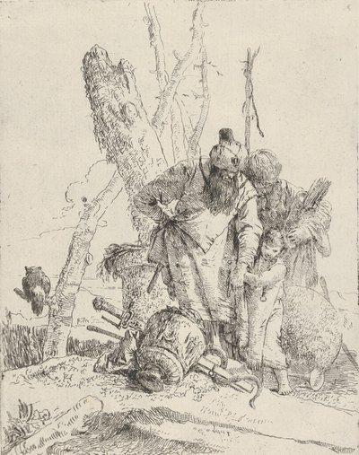 Two astrologers and a boy, from the Scherzi by Giovanni Battista Tiepolo