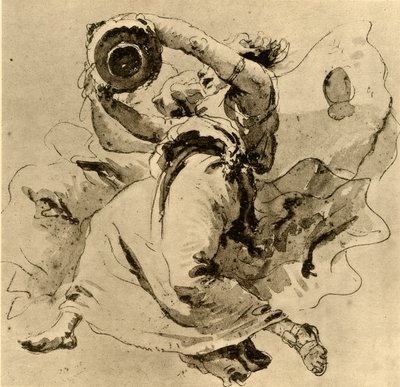 Two Geniuses Holding a Jar by Giovanni Battista Tiepolo