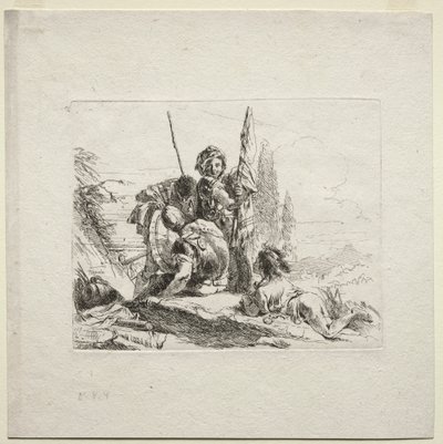 Various Caprices: The Three Soldiers and the Boy by Giovanni Battista Tiepolo
