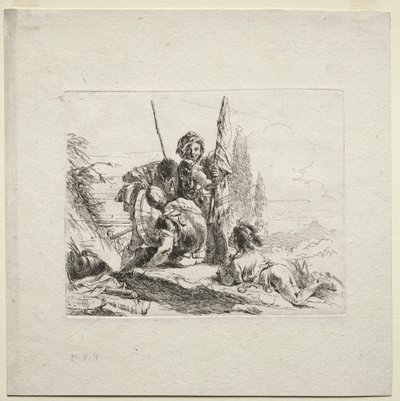 Various Caprices: The Three Soldiers and the Boy by Giovanni Battista Tiepolo