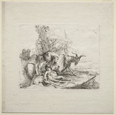 Various Caprices: The Woman with Tambourine by Giovanni Battista Tiepolo