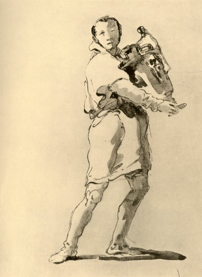 Youth with Amphora by Giovanni Battista Tiepolo