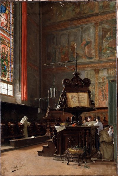 In the choir of the church by Giovanni Battista Torriglia