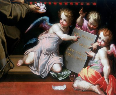 Lower Right Detail of the Concession of the Indulgence of the Porziuncola by Giovanni Battista Trotti