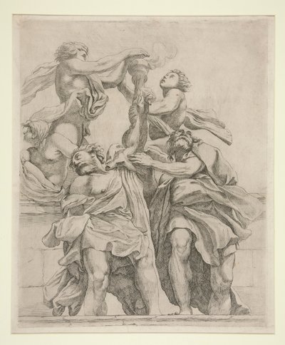 Two Apostles and Three Angels by Giovanni Battista Vanni