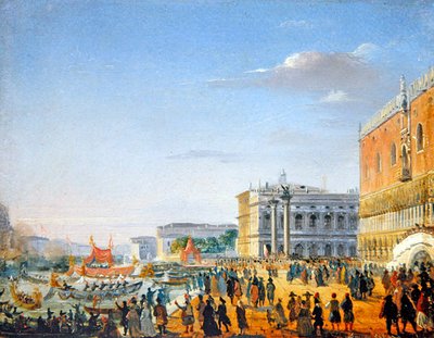 A Venetian Scene by Giovanni Battista della Libera