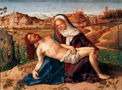 Christ Died in the Arms of the Virgin Pieta by Giovanni Bellini