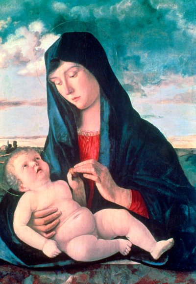 Madonna and Child in a Landscape, c1480-1485 by Giovanni Bellini
