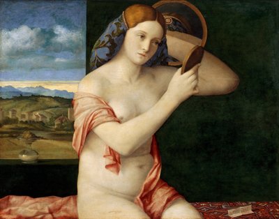 Naked Young Woman in Front of a Mirror by Giovanni Bellini
