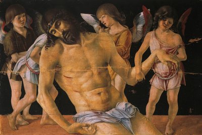 Pieta or Dead Christ Supported by Angels by Giovanni Bellini