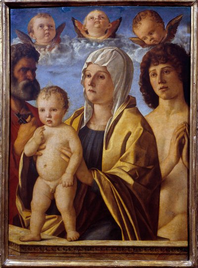 The Virgin and Child Jesus between St. Peter and St. Sebastian by Giovanni Bellini