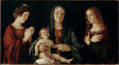 Virgin with Child with St Catherine and St Mary Magdalene by Giovanni Bellini