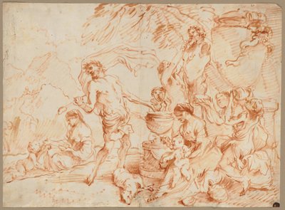 Bacchanal Before a Herm, Early 1660s by Giovanni Benedetto (1609 64) Castiglione