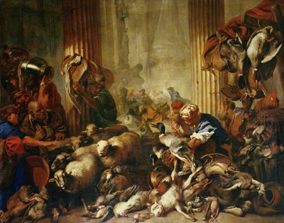 Jesus Driving the Merchants from the Temple by Giovanni Benedetto Castiglione