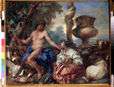 Pastoral Scene. Faun and Shepherdess by Giovanni Benedetto Castiglione