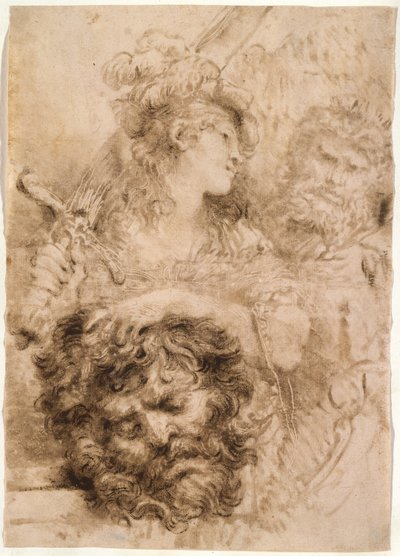 David with the Head of Goliath by Giovanni Benedetto Castiglione